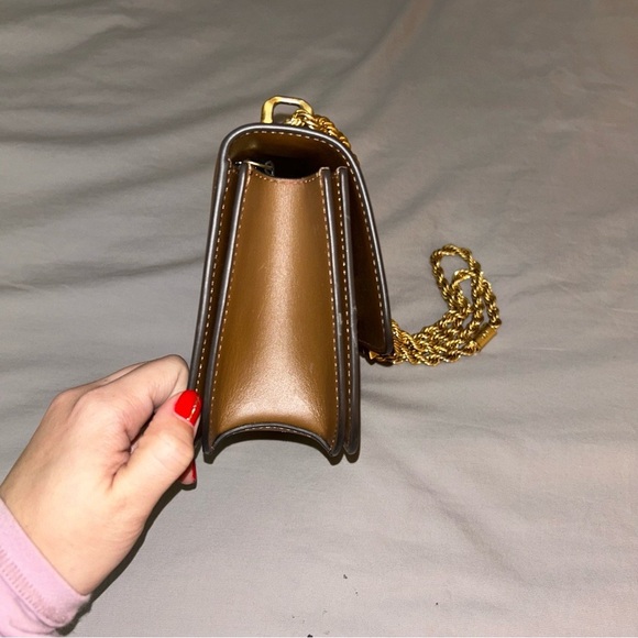 Tory Burch Chocolate Brown Crossbody Bag with Gold Accent - Picture 5 of 10